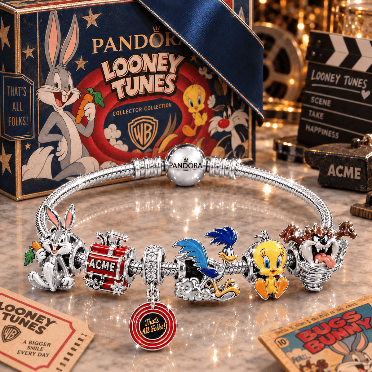 LNTS Silver Charm Bracelet Set NTTB