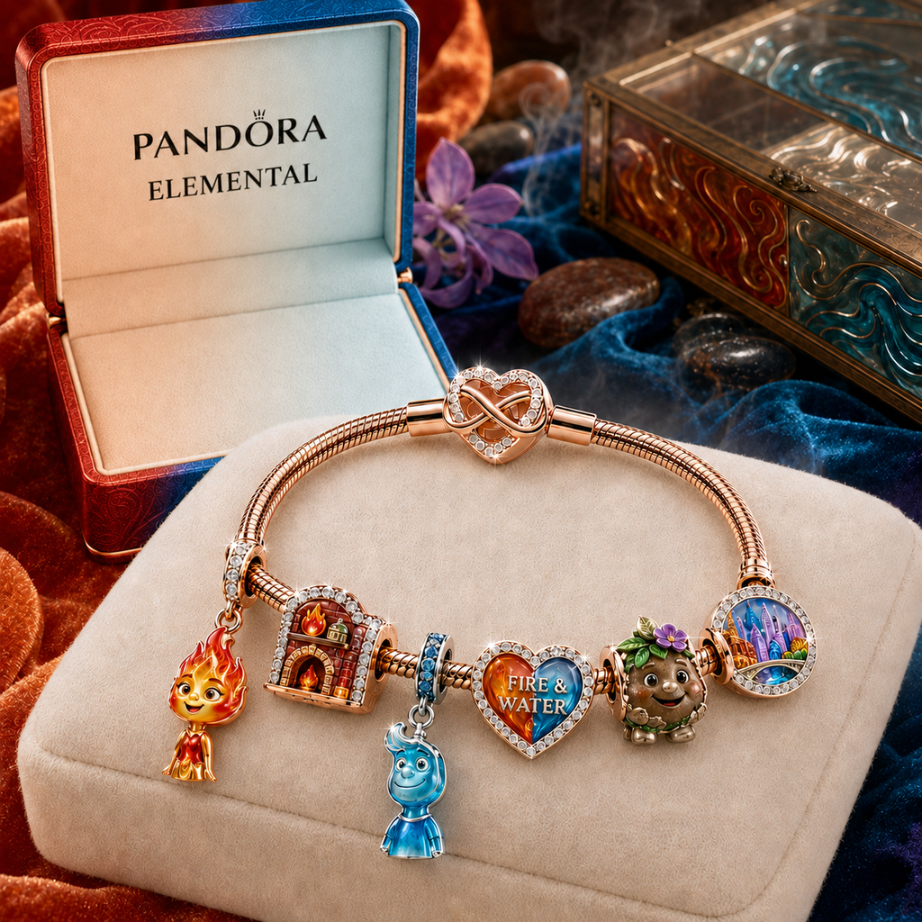 ELE Rose Gold Charm Bracelet Set TMH