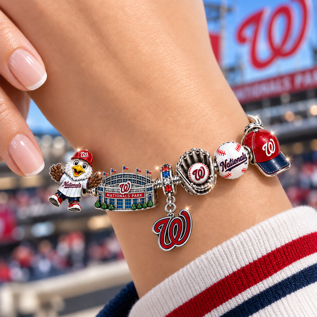 WNT Silver Charm Bracelet Set BMD