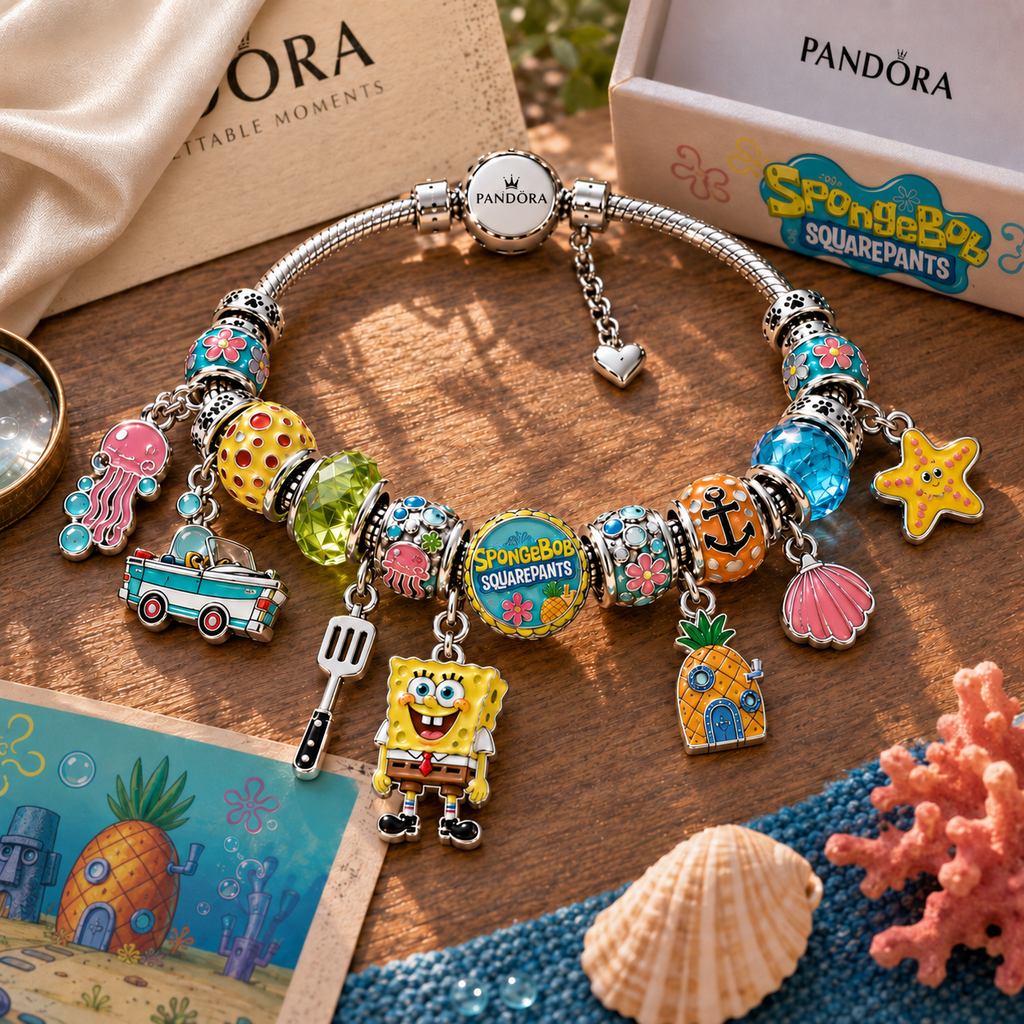 SBSP Silver Charm Bracelet Set NTTB