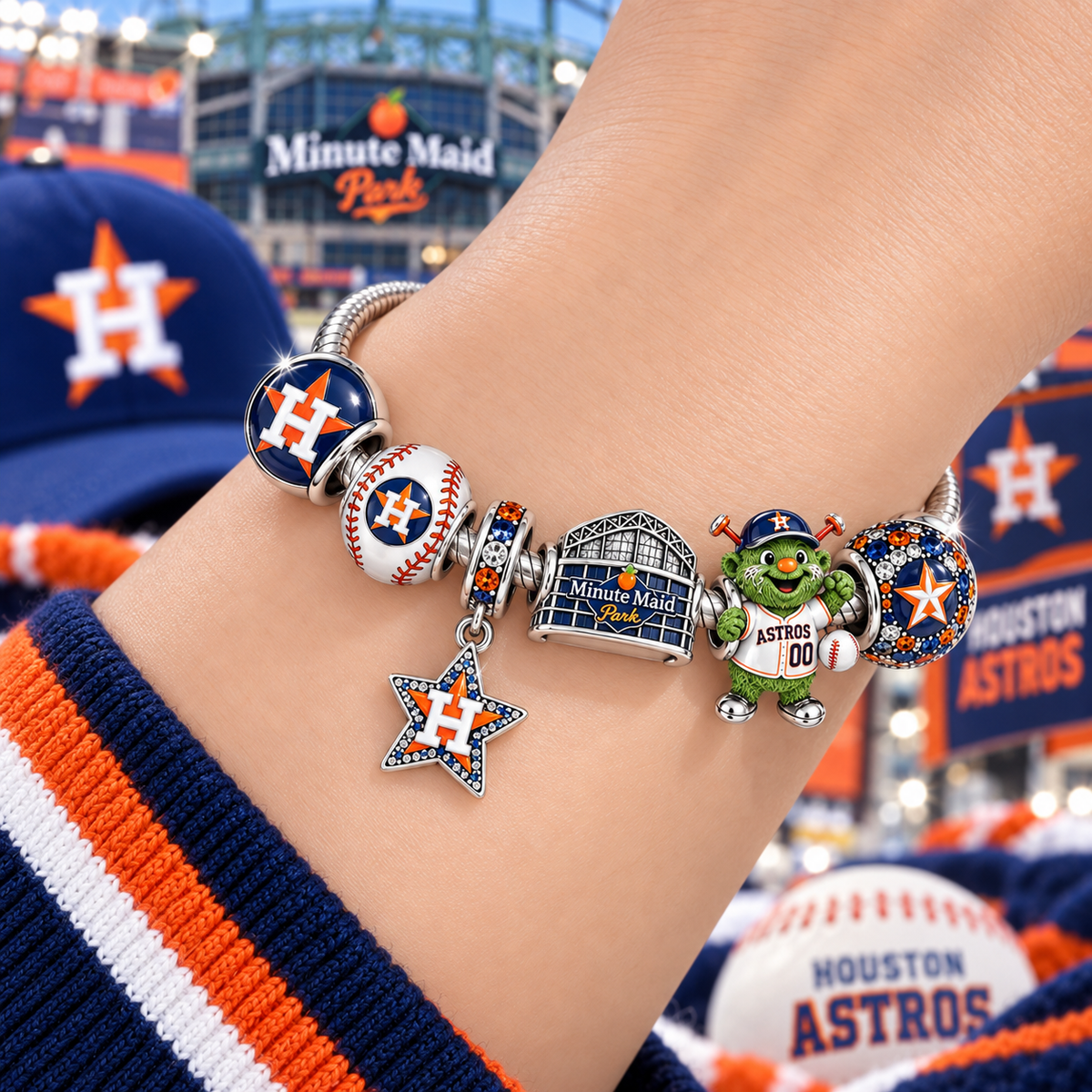 HTA Silver Charm Bracelet Set VTH