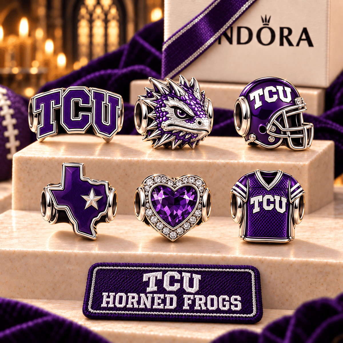 TCU Silver Charm Set NHVH