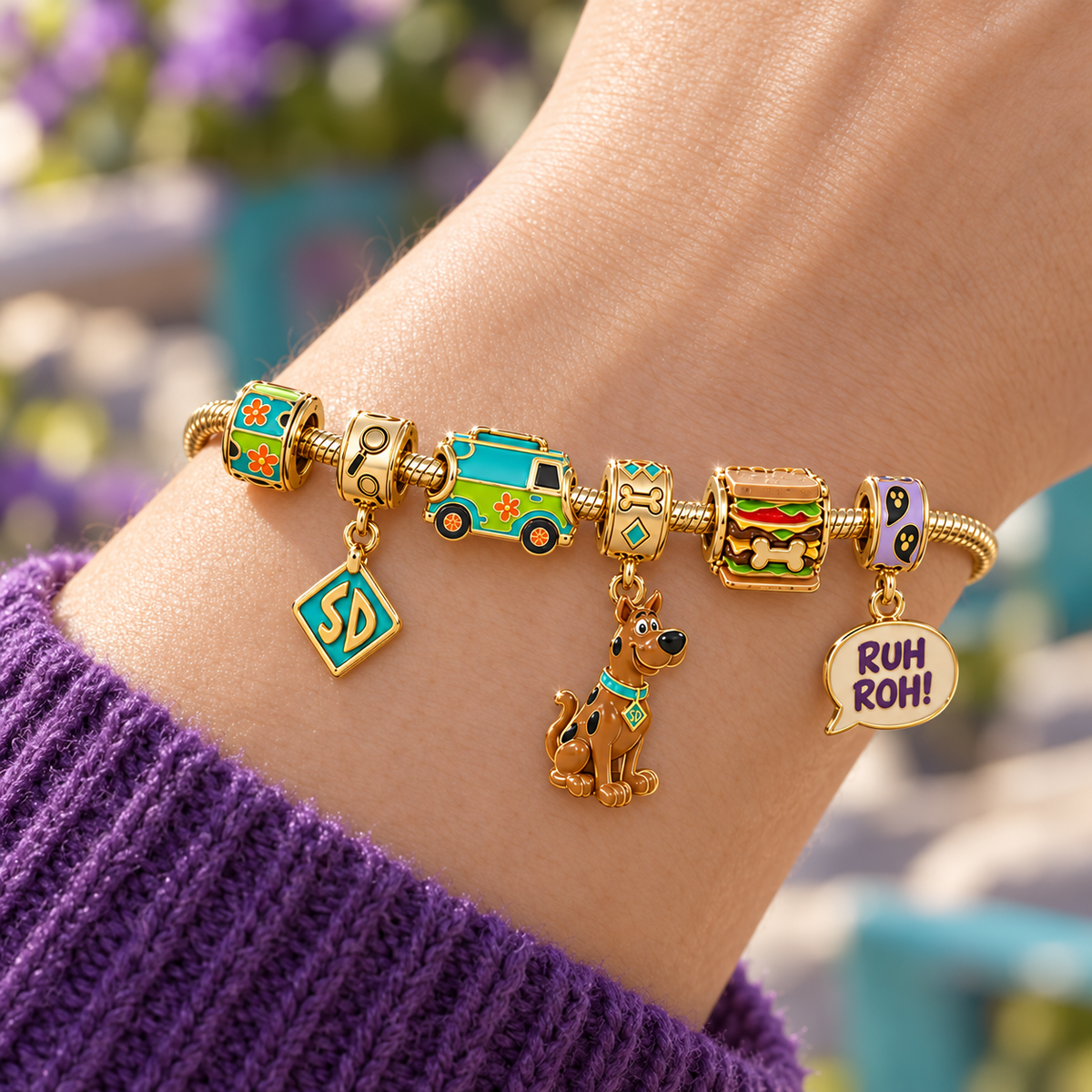 SCBD Gold Charm Bracelet Set HQH
