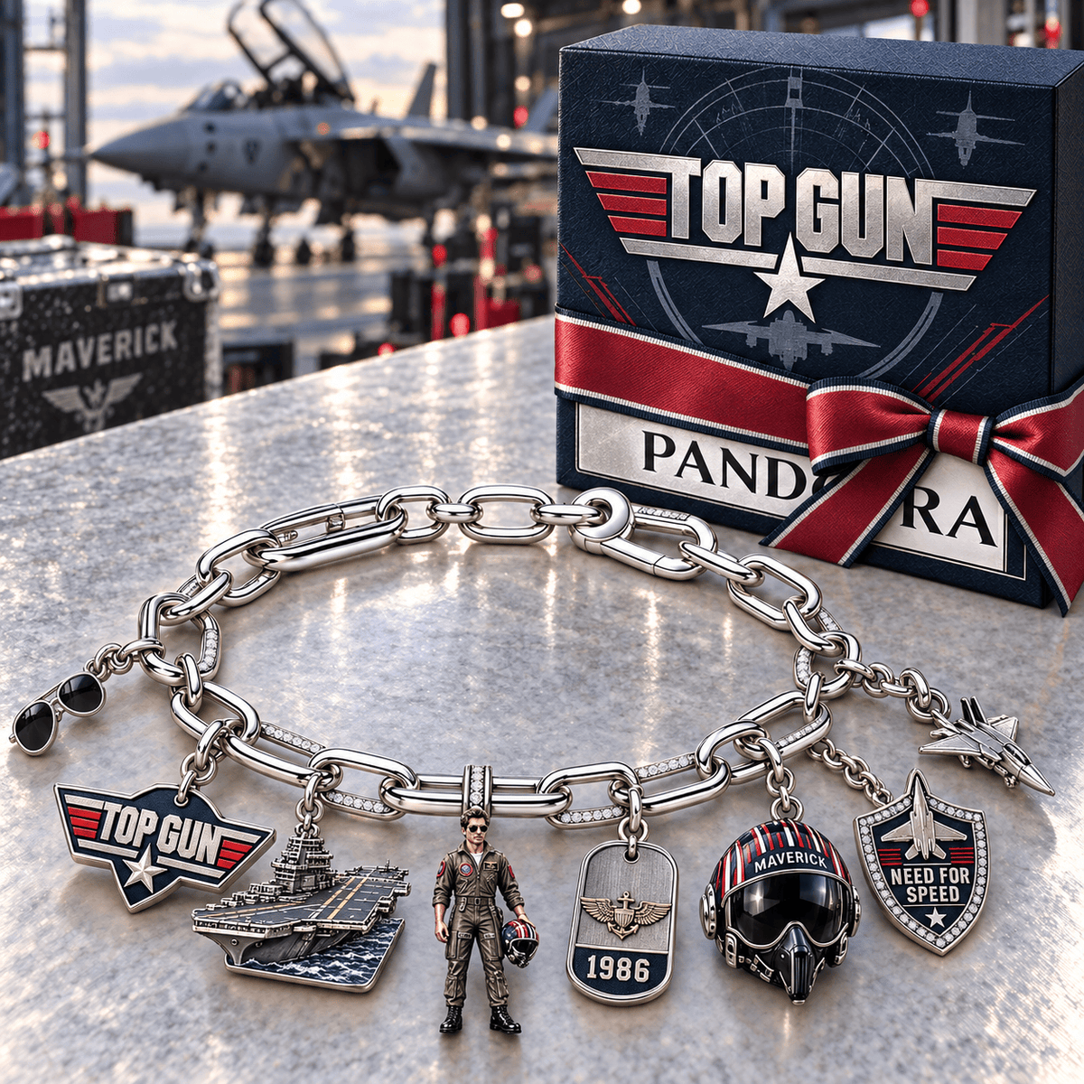 TG Silver Charm Bracelet Set NTVA