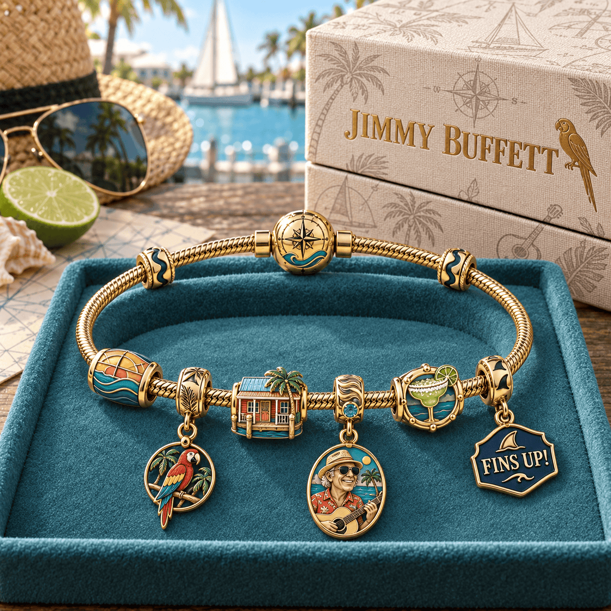 JBT Gold Charm Bracelet Set HQH