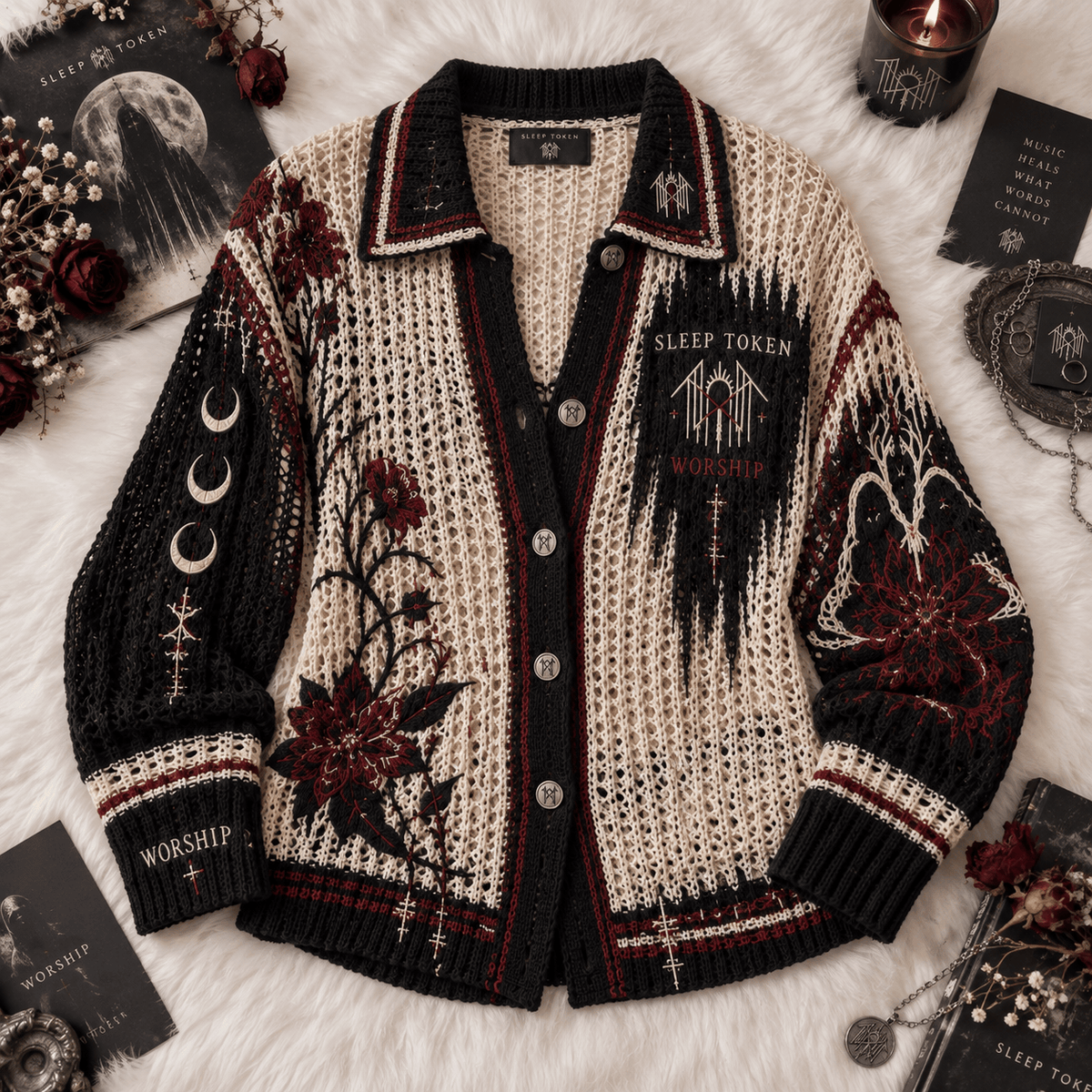 SLTK Women’s Open-Knit Cardigan DNBN
