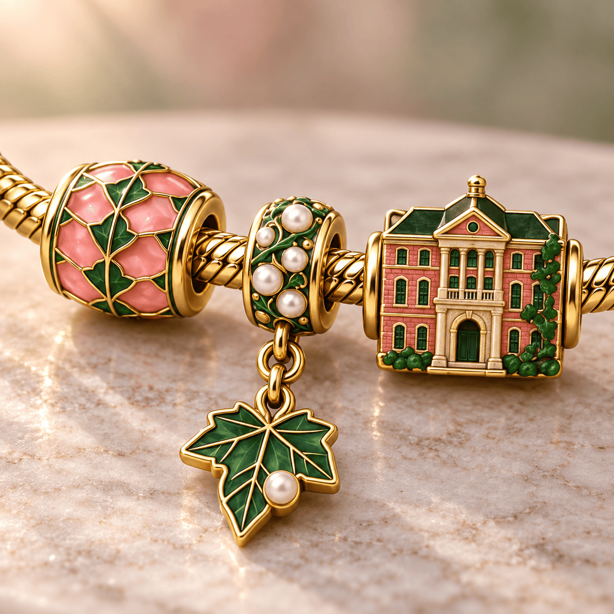 AKA Gold Charm Bracelet Set HQH