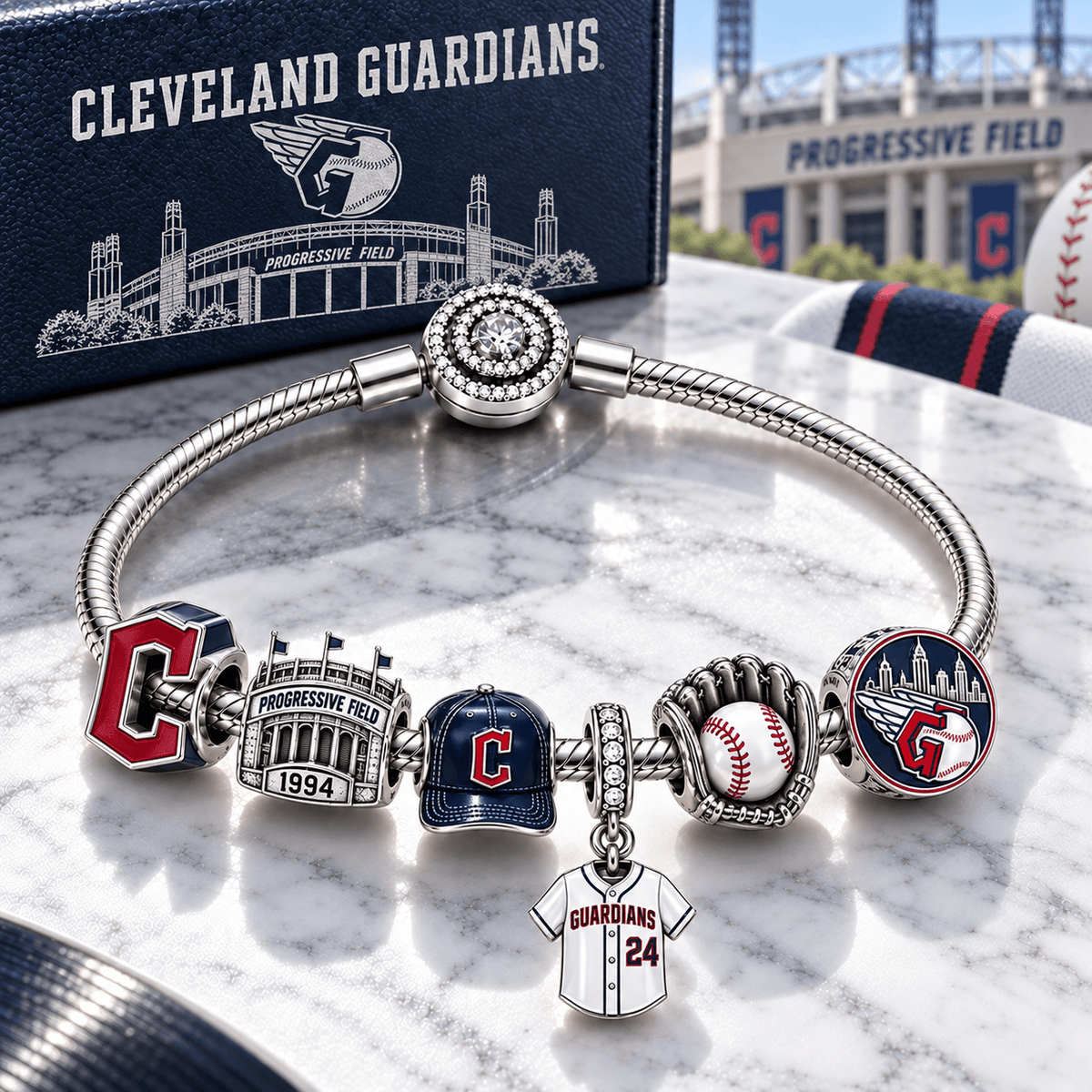 CLG Silver Charm Bracelet Set PTT