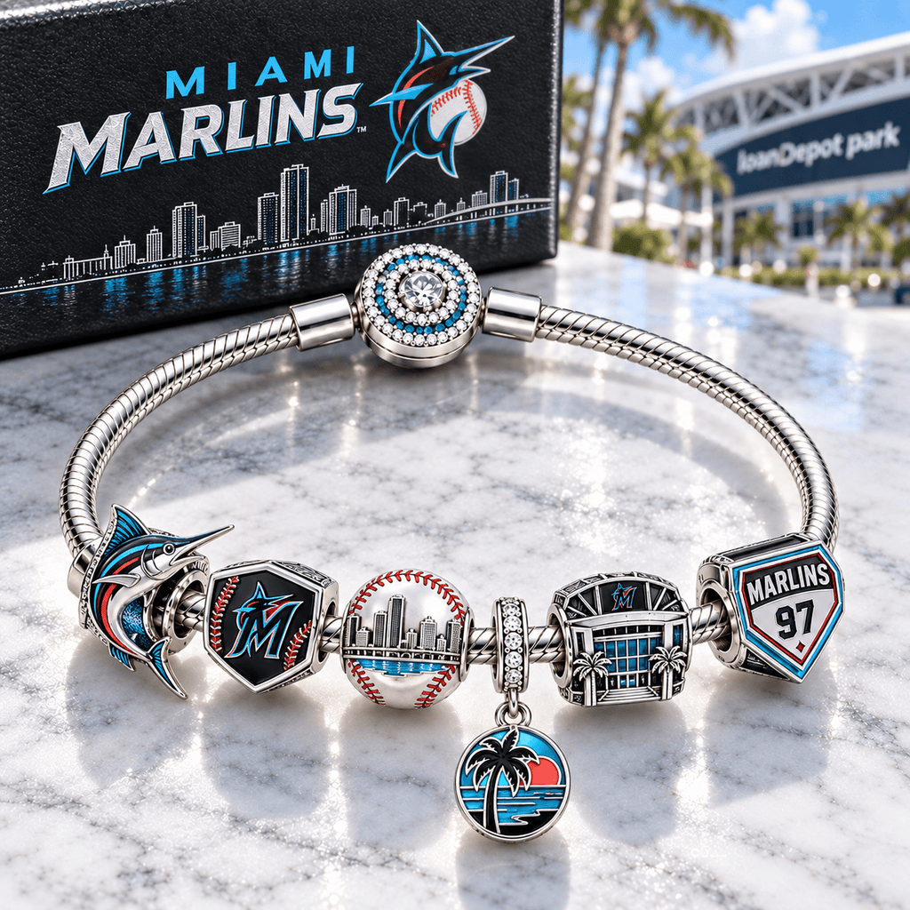 MMA Silver Charm Bracelet Set PTT