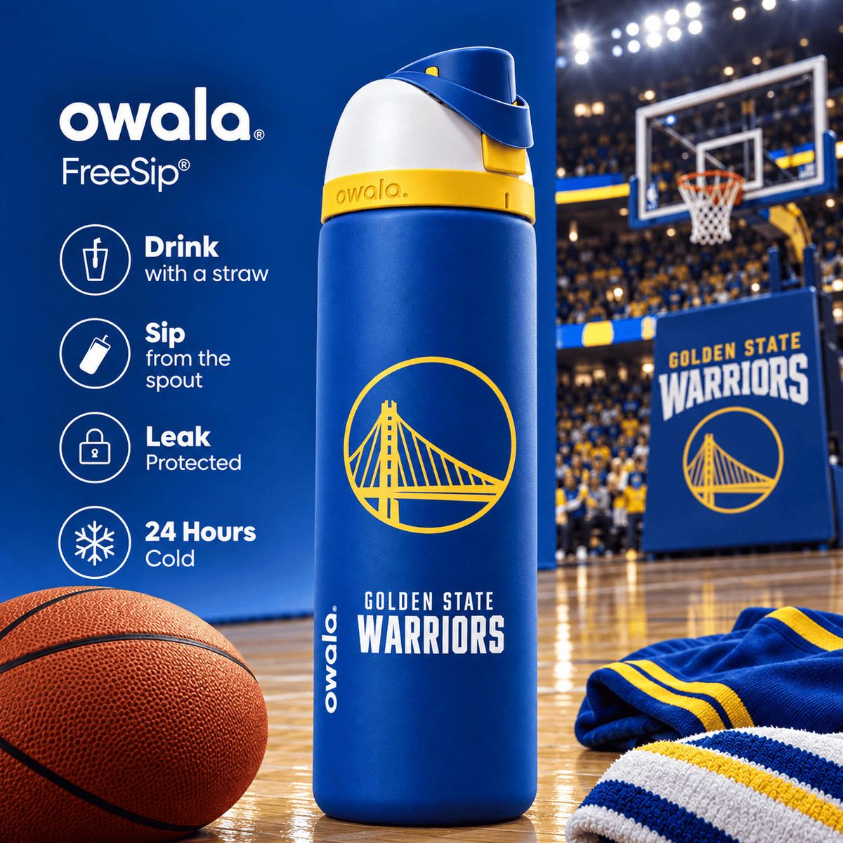 GSW Owala Water Bottle NHVH