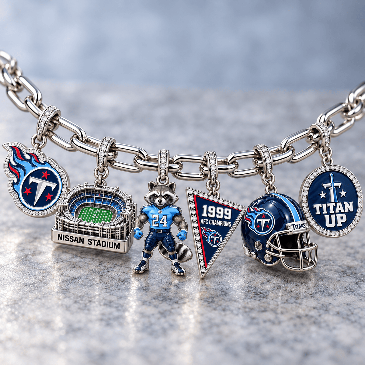 TNST Silver Charm Bracelet Set NTVA